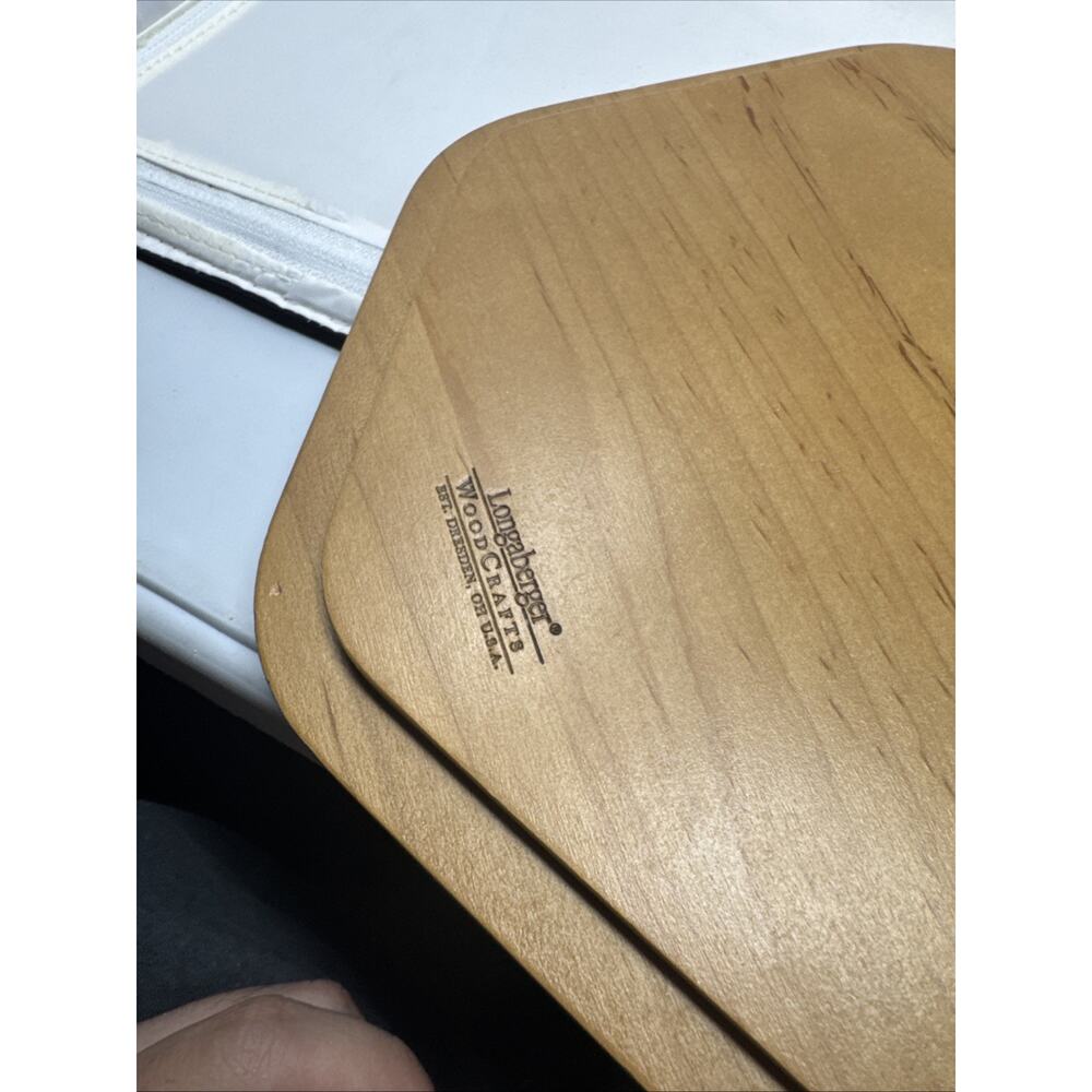 Longaberger 1997 Hexagonal 10" Generations Basket Wood Lid Plastic Protector Set - Picture 7 of 7